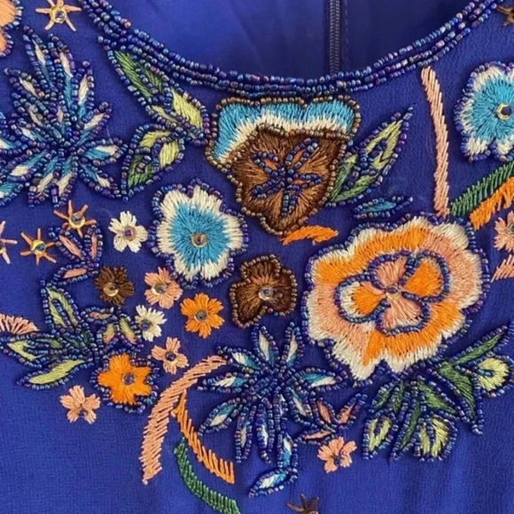 Odeon Women’s Vintage Embroidered Beaded Top - Picture 2 of 7